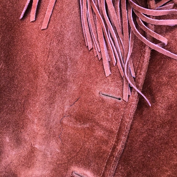 Vintage leather fringe jacket - Picture 7 of 8